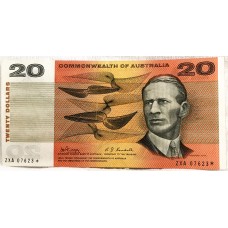 AUSTRALIA 1968 . TWENTY  20 DOLLARS BANKNOTE . PHILLIPS/RANDALL . STAR NOTE